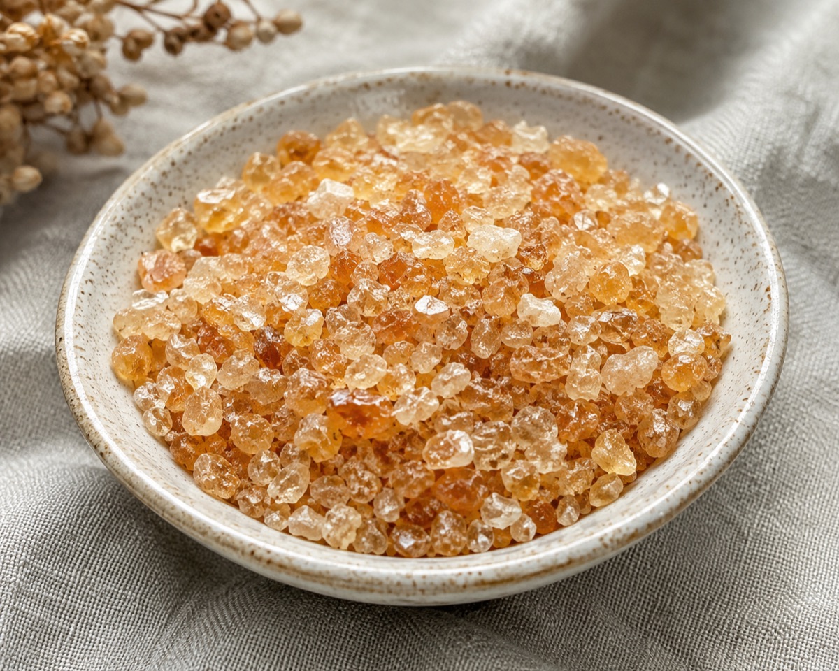 Kibbled gum arabic granules